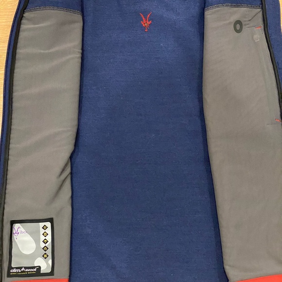 Ibex Peak Climawool Merino Wool Blend Vest navy blue size L - Picture 6 of 12